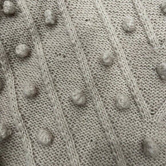 [M]Chicwish Blush Pink Pom Batwing LS Wool Blend Sweater Crew neck - Picture 7 of 13